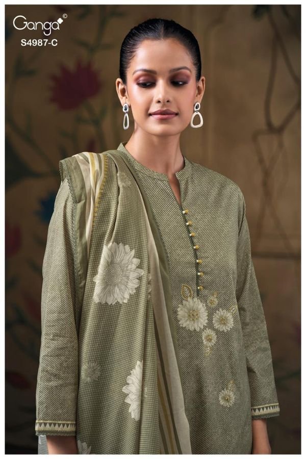 Ganga Fashion Meliora S4987 Premium Cotton Suit S4987-C