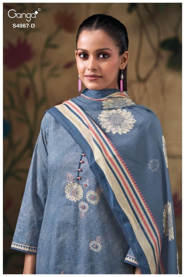 Ganga Fashion Meliora S4987 Premium Cotton Suit S4987-D