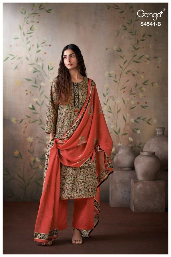 Ganga Fashion Neshira S4541 Premium Cotton Suit S4541-B