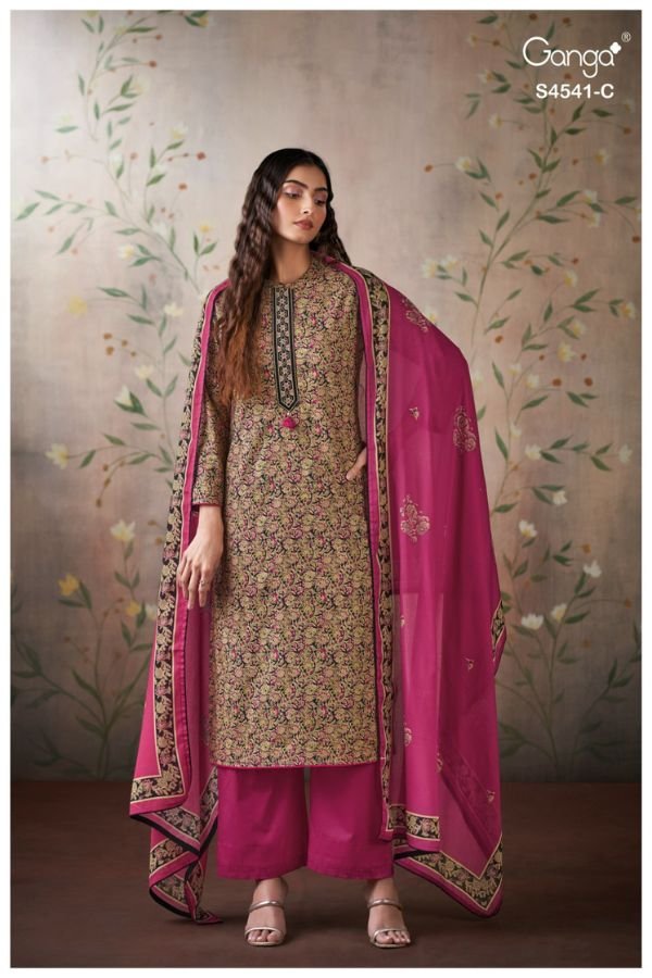 Ganga Fashion Neshira S4541 Premium Cotton Suit S4541-C