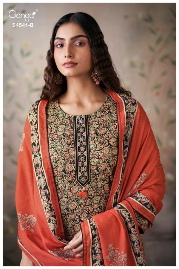 Ganga Fashion Neshira S4541 Premium Cotton Suit S4541-B