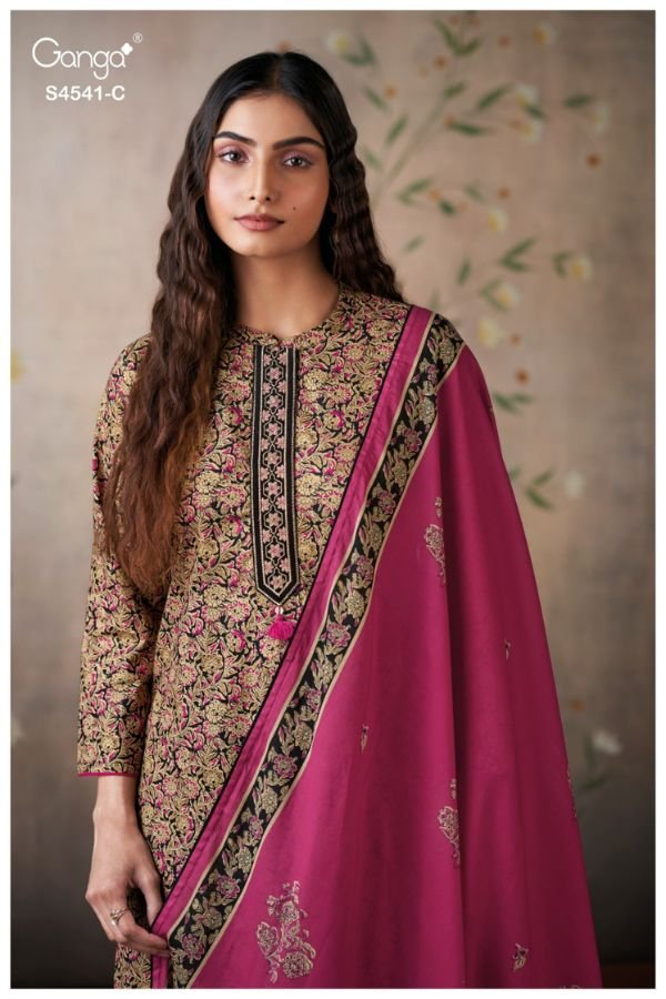 Ganga Fashion Neshira S4541 Premium Cotton Suit S4541-C