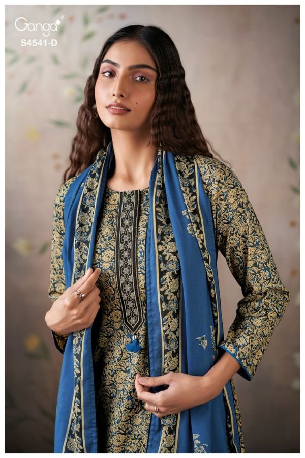 Ganga Fashion Neshira S4541 Premium Cotton Suit S4541-D