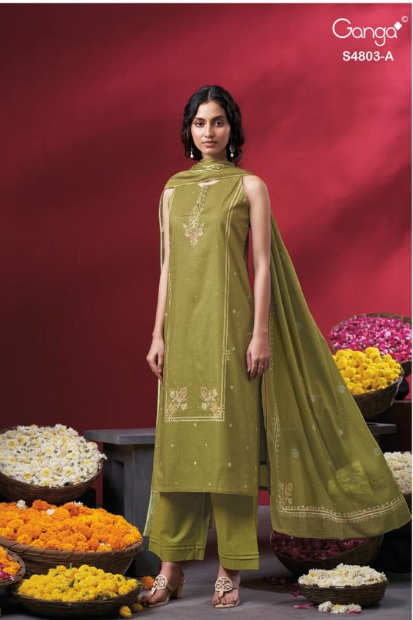Ganga Fashion Nireya S4803 Premium Cotton Suit S4803-A