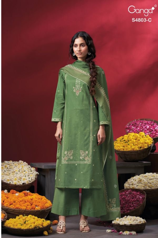 Ganga Fashion Nireya S4803 Premium Cotton Suit S4803-C