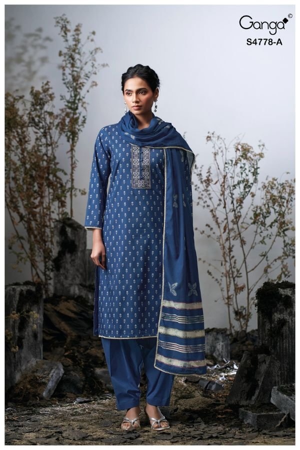Ganga Fashion Niyana S4778 Premium Cotton Suit S4778-A