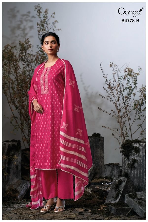 Ganga Fashion Niyana S4778 Premium Cotton Suit S4778-B