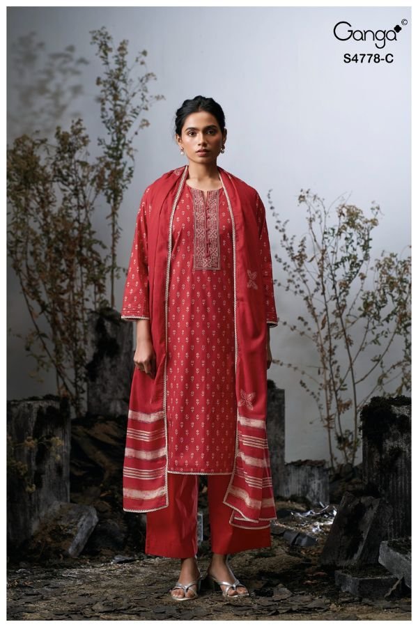 Ganga Fashion Niyana S4778 Premium Cotton Suit S4778-C