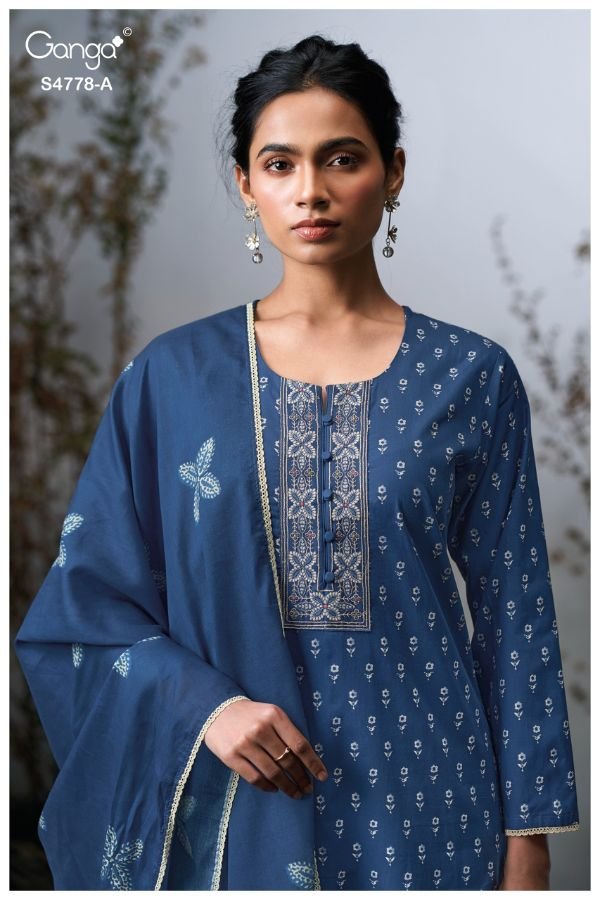 Ganga Fashion Niyana S4778 Premium Cotton Suit S4778-A