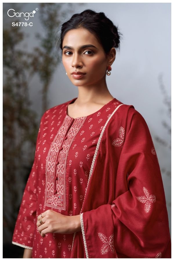Ganga Fashion Niyana S4778 Premium Cotton Suit S4778-C