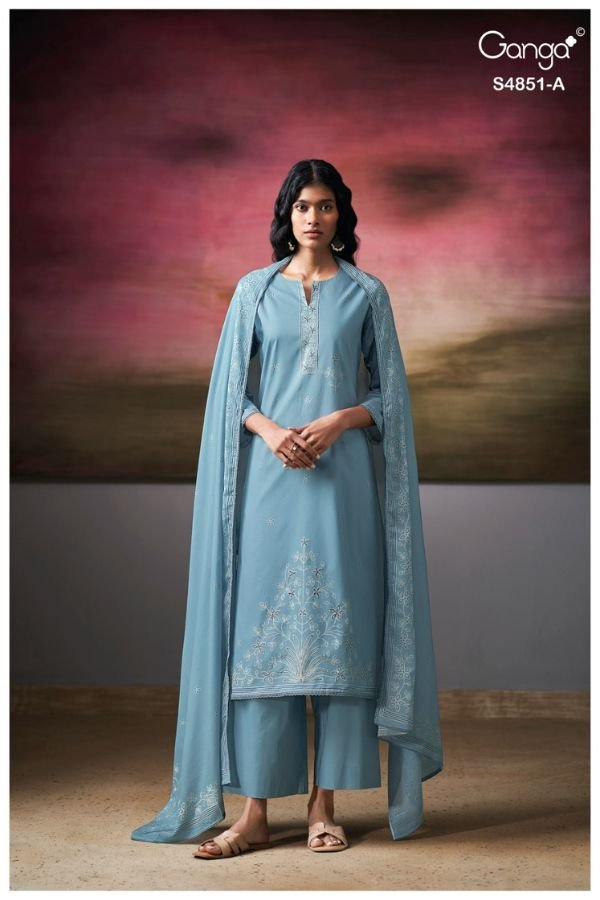 Ganga Fashion Pelyra S4851 Premium Cotton Suit S4851-A