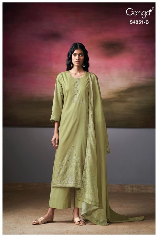 Ganga Fashion Pelyra S4851 Premium Cotton Suit S4851-B