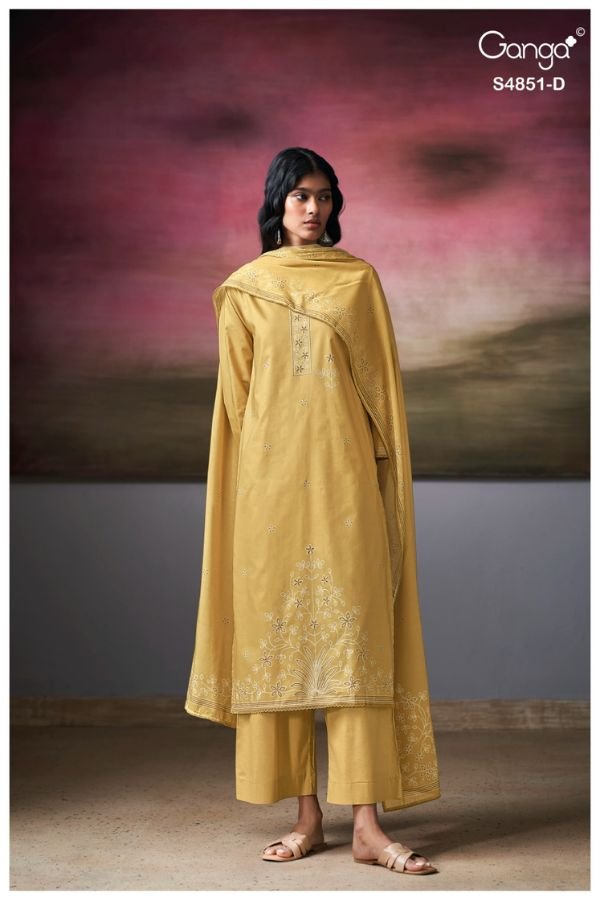 Ganga Fashion Pelyra S4851 Premium Cotton Suit S4851-D