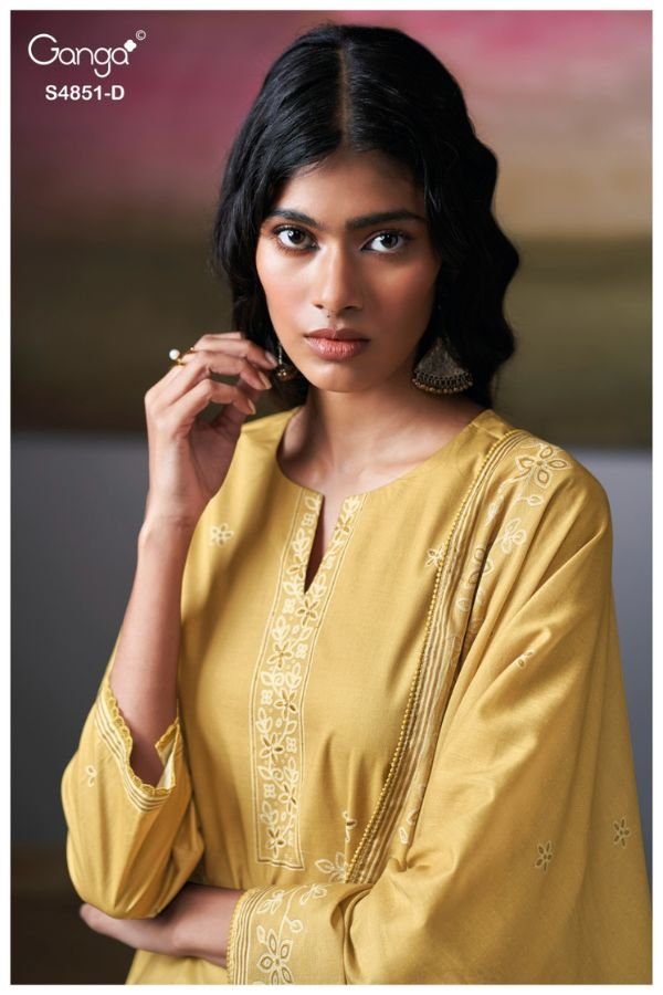Ganga Fashion Pelyra S4851 Premium Cotton Suit S4851-D