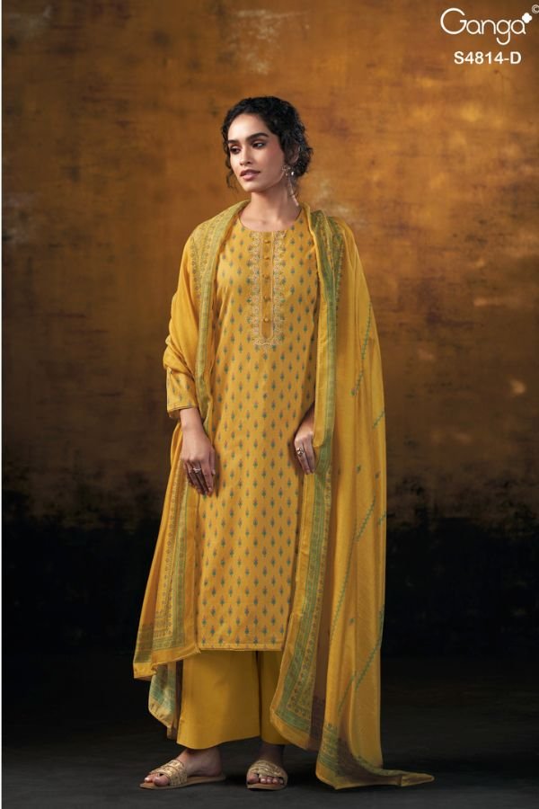 Ganga Fashion Sravanthi S4814 Premium Cotton Suit S4814-D