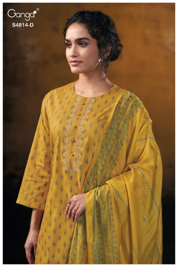 Ganga Fashion Sravanthi S4814 Premium Cotton Suit S4814-D