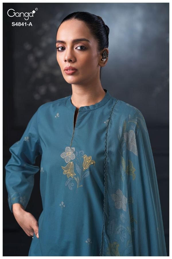Ganga Fashion Taniri S4841 Premium Cotton Suit S4841-A