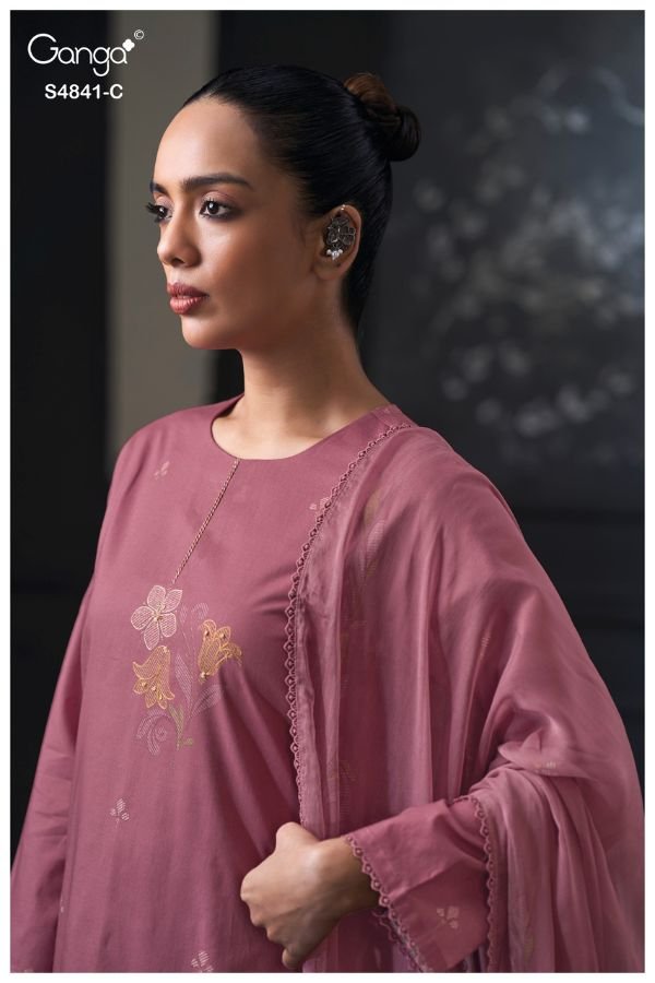 Ganga Fashion Taniri S4841 Premium Cotton Suit S4841-C