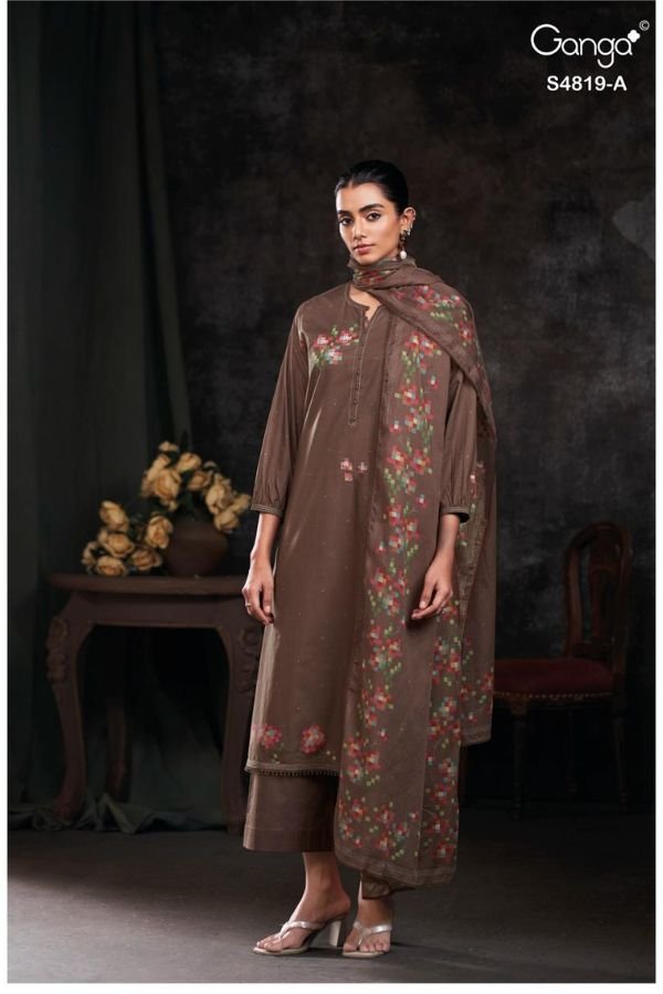 Ganga Fashion Tirzah S4819 Premium Cotton Suit S4819-A