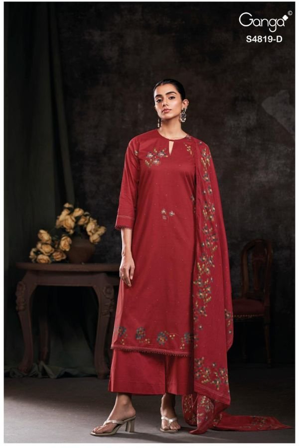 Ganga Fashion Tirzah S4819 Premium Cotton Suit S4819-D
