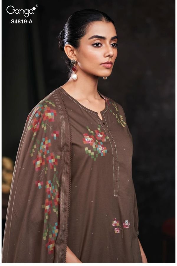 Ganga Fashion Tirzah S4819 Premium Cotton Suit S4819-A