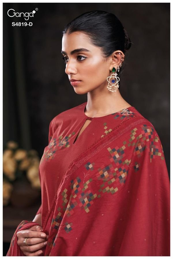 Ganga Fashion Tirzah S4819 Premium Cotton Suit S4819-D
