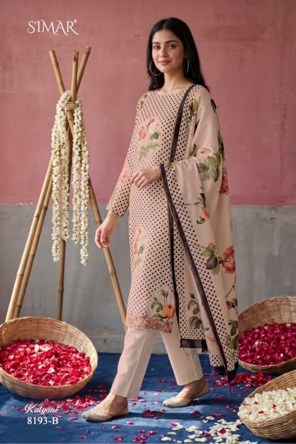 Glossy Simar Kalyani Pure Mal Salwar Suit 8193-B