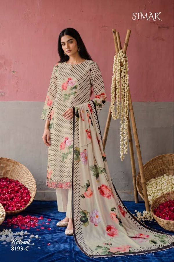 Glossy Simar Kalyani Pure Mal Salwar Suit 8193-C