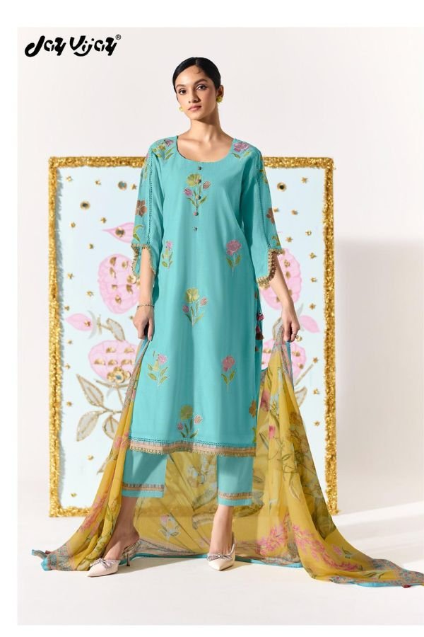Jay Vijay Prints Lotus Pure Mal Chanderi Ladies Suit 11136