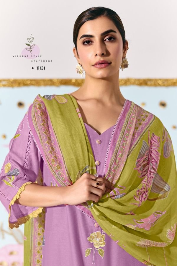 Jay Vijay Prints Lotus Pure Mal Chanderi Ladies Suit 11131