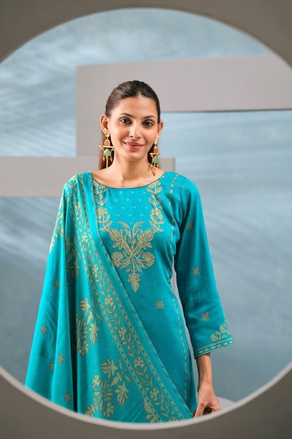 Kesar Karachi Kareena Vol 618 Jam Satin Printed Suit 70001