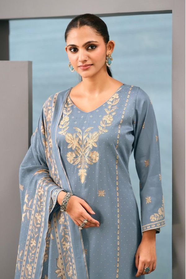 Kesar Karachi Kareena Vol 618 Jam Satin Printed Suit 70002