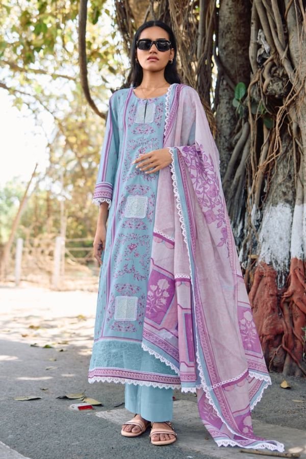 Kimora Fashion Bahaar Pure Cotton Lawn Salwar Suit 2378