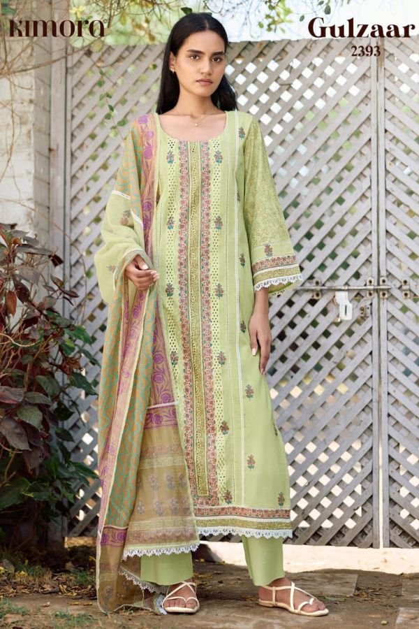 Kimora Fashion Gulzaar Pure Cotton Lawn Salwar Suit 2393