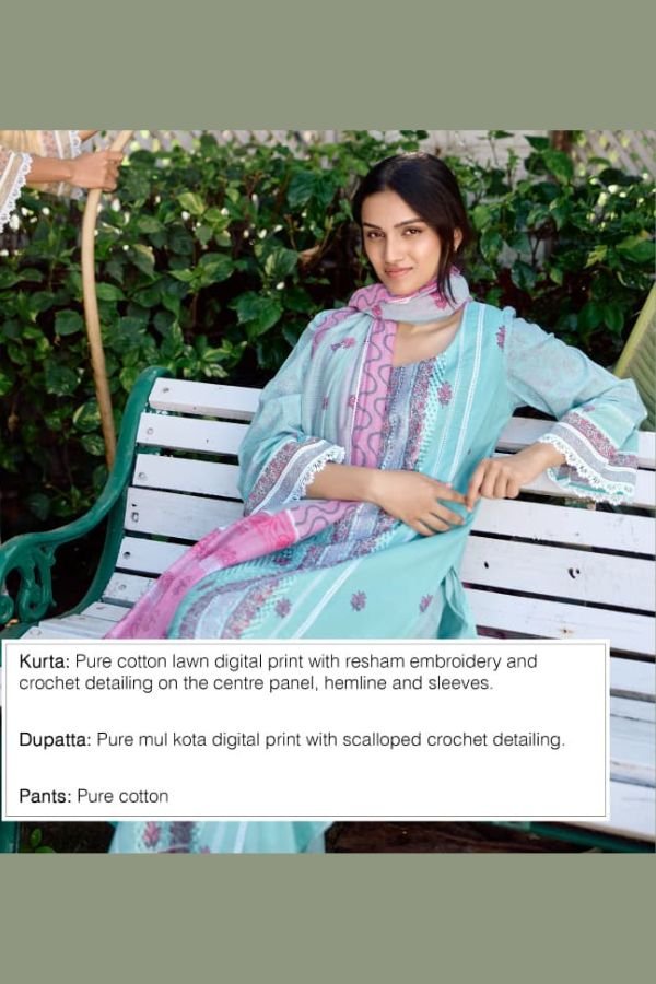 Kimora Fashion Gulzaar Pure Cotton Lawn Salwar Suit 2392
