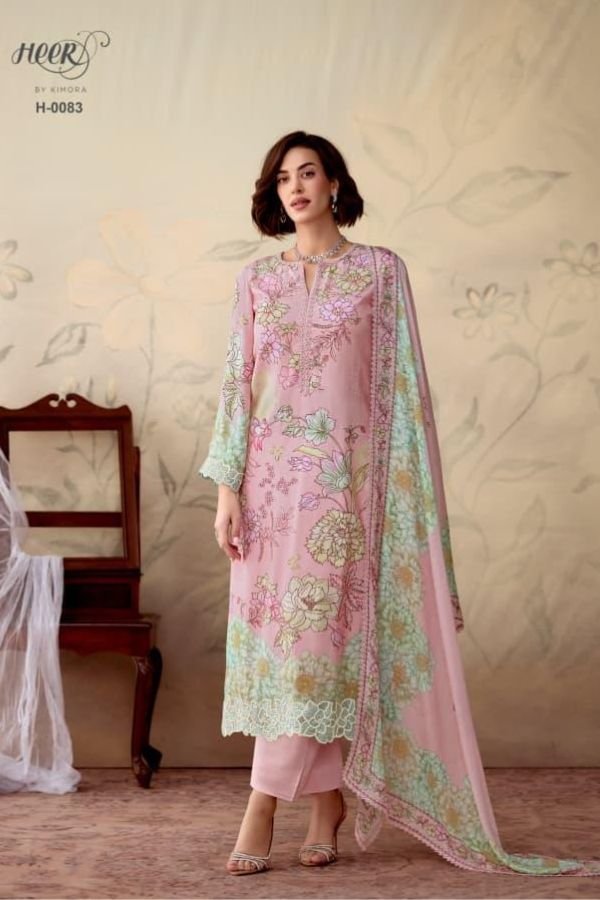 Kimora Fashion Heer Whisper Pure Muslin Salwar Suit H-0083
