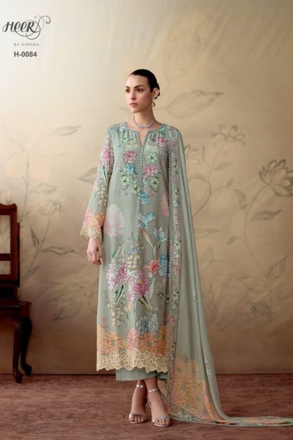 Kimora Fashion Heer Whisper Pure Muslin Salwar Suit H-0084