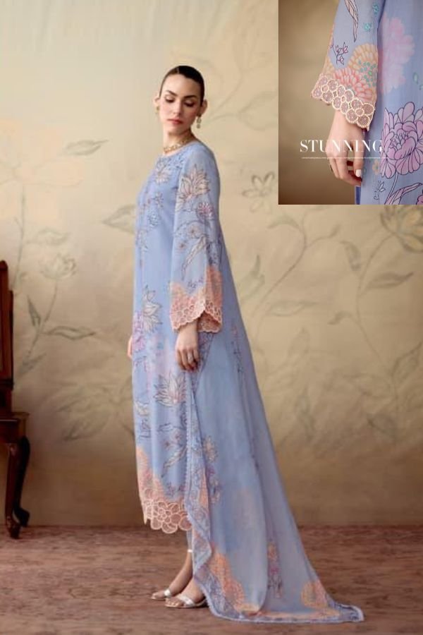 Kimora Fashion Heer Whisper Pure Muslin Salwar Suit H-0085