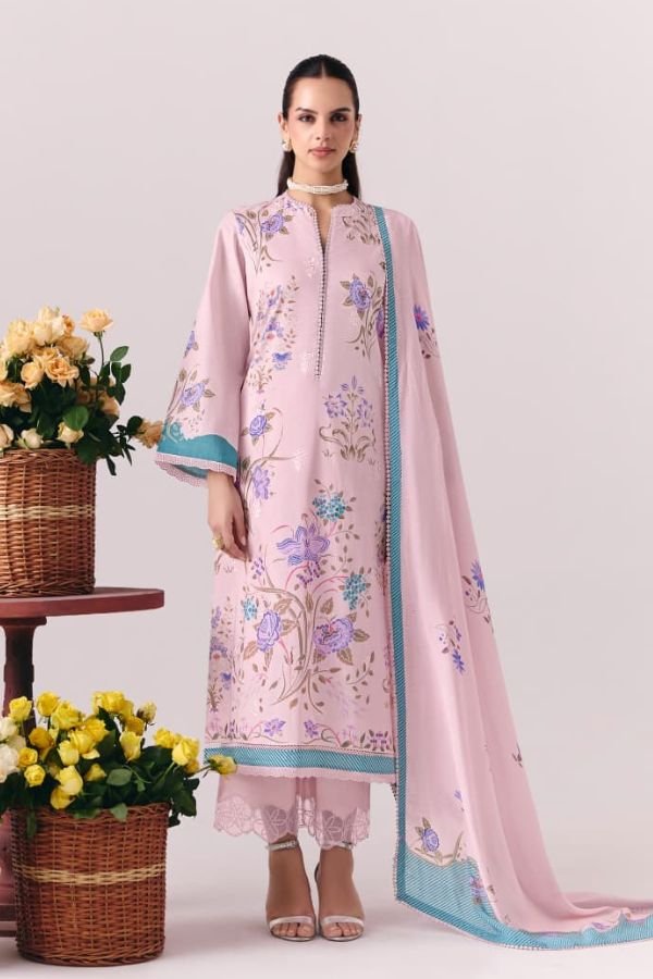 Kimora Fashion Sohni Coral Pure Cotton Lawn Ladies Suit 832