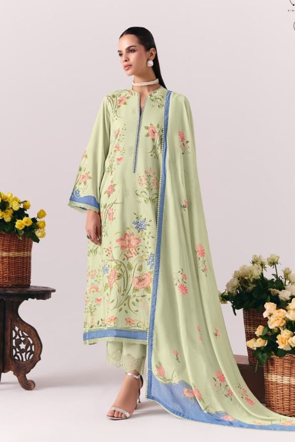 Kimora Fashion Sohni Coral Pure Cotton Lawn Ladies Suit 833