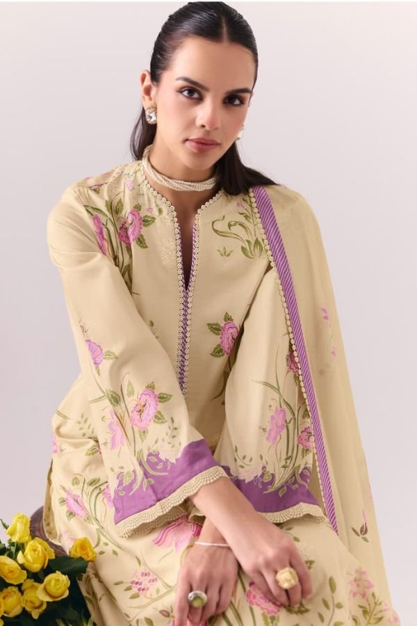 Kimora Fashion Sohni Coral Pure Cotton Lawn Ladies Suit 831