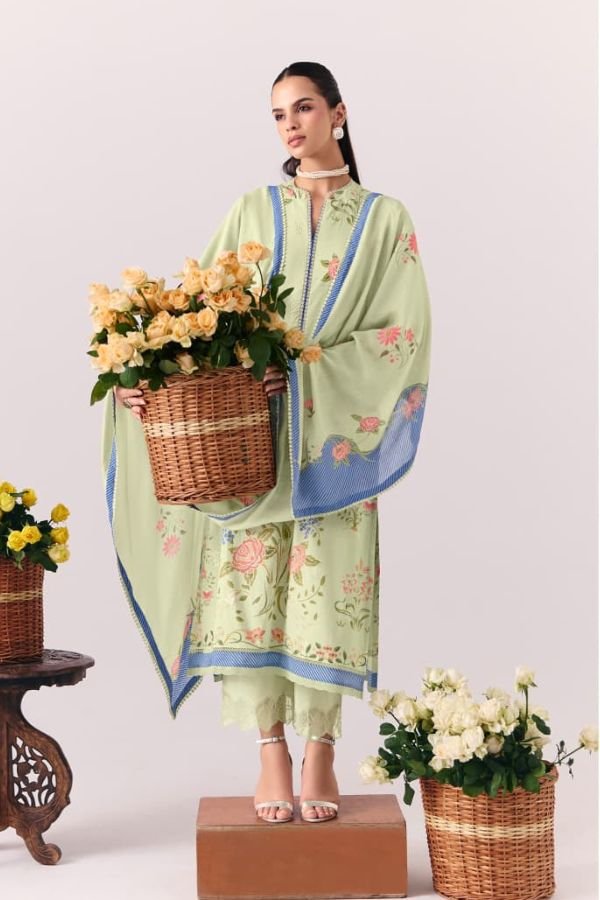 Kimora Fashion Sohni Coral Pure Cotton Lawn Ladies Suit 833