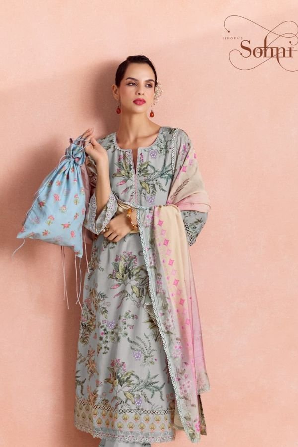 Kimora Fashion Sohni Fern Pure Cotton Lawn Suit 822