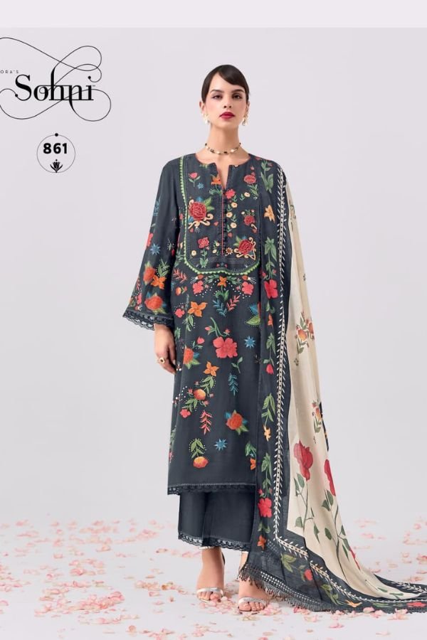 Kimora Fashion Sohni Valley Pure Cotton Lawn Ladies Suit 861