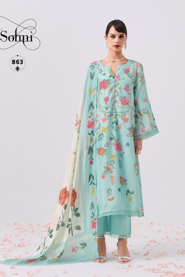 Kimora Fashion Sohni Valley Pure Cotton Lawn Ladies Suit 863