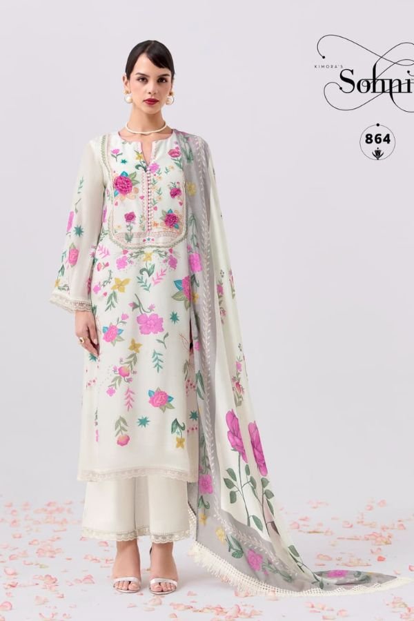 Kimora Fashion Sohni Valley Pure Cotton Lawn Ladies Suit 864