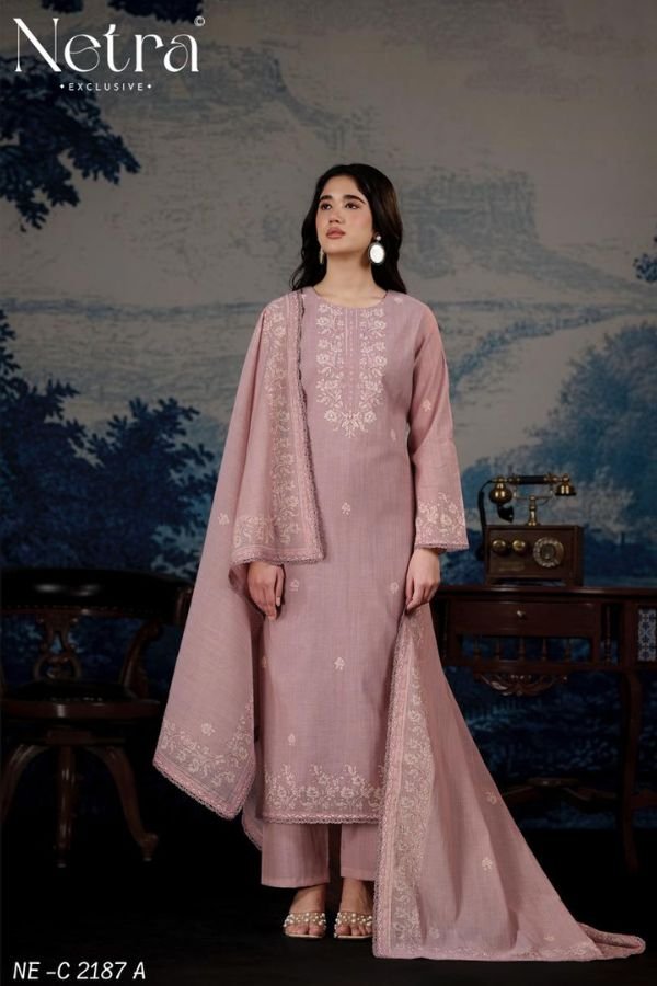 Netra Exclusive Darpika Pure Mul Chanderi Suit NE-C 2187 A