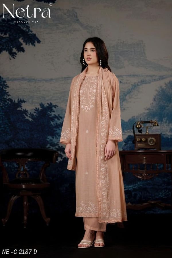 Netra Exclusive Darpika Pure Mul Chanderi Suit NE-C 2187 D