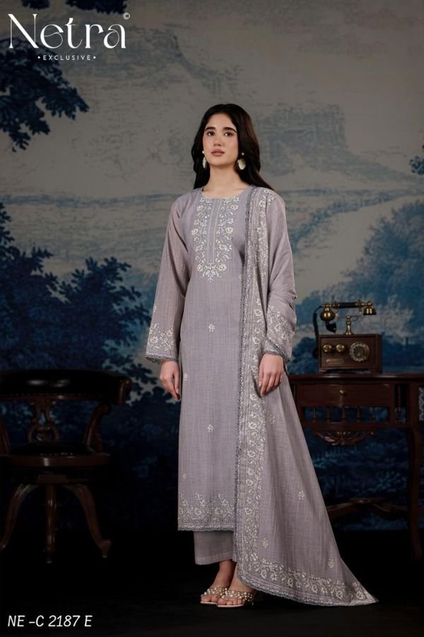 Netra Exclusive Darpika Pure Mul Chanderi Suit NE-C 2187 E