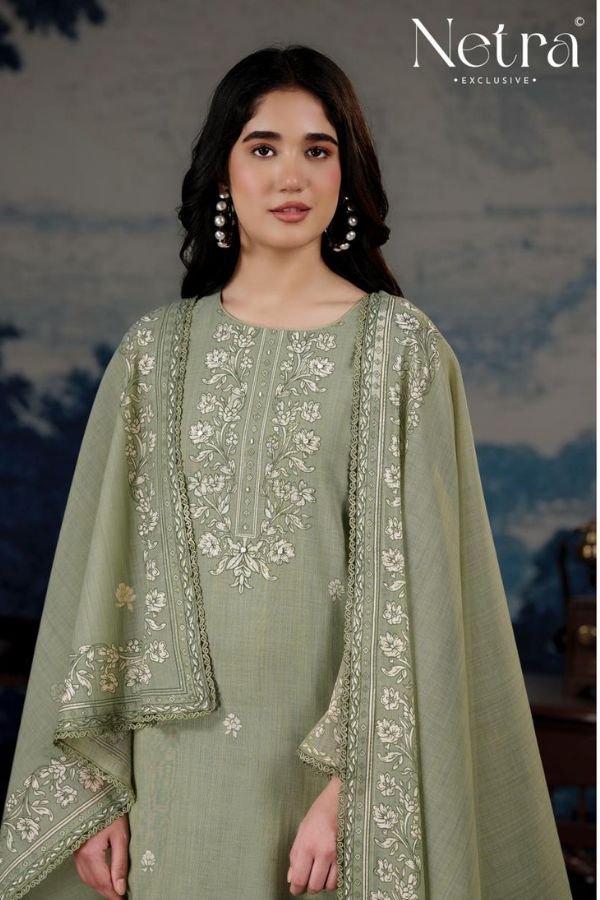 Netra Exclusive Darpika Pure Mul Chanderi Suit NE-C 2187 C